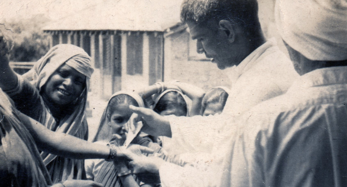 Baba with people